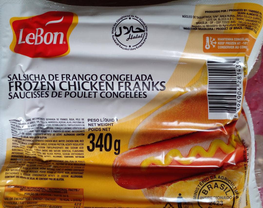 LeBon Chicken Sausages (Franks)